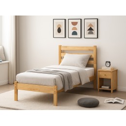 Single Wooden Bed